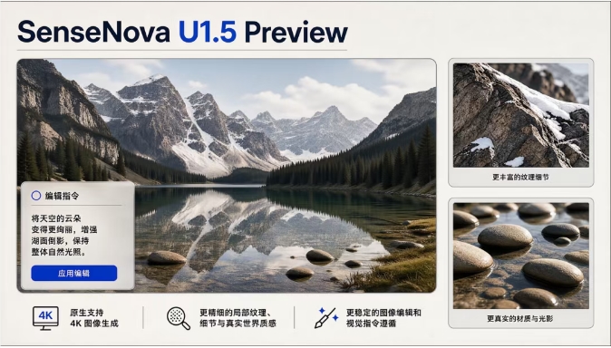商汤开源SenseNova U1.5-Lite-Preview:8B模型支持原生4K图像生成